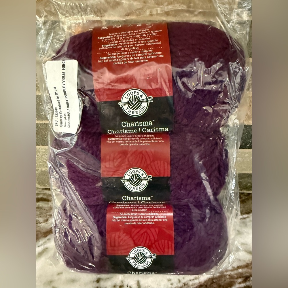 Charisma Loops & Threads~Dark Purple~Bulky Yarn~

NOT FOR SALE